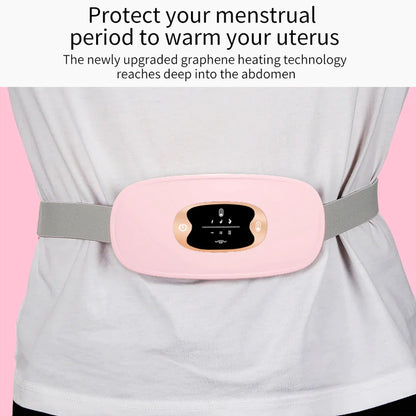 Electric Heating Menstrual Vibration Pad Belt For Period Pain Relief Cramps