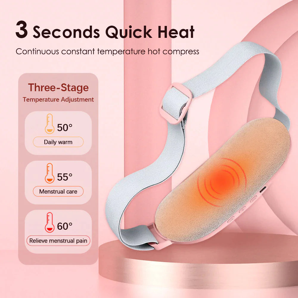 Electric Heating Menstrual Vibration Pad Belt For Period Pain Relief Cramps